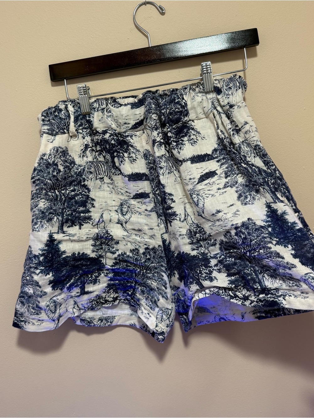 Scandal Italy linen Cotten toile paper bag shorts